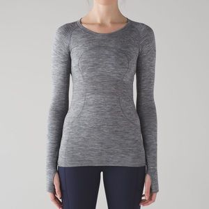 Lululemon Swiftly Tech Long Sleeve Gray Long Sleeve Top